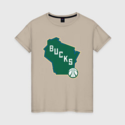 Женская футболка Bucks Map