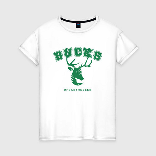 Женская футболка Bucks - Champions / Белый – фото 1