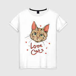 Женская футболка Люблю котиков