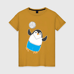 Женская футболка Волейбол - Пингвин