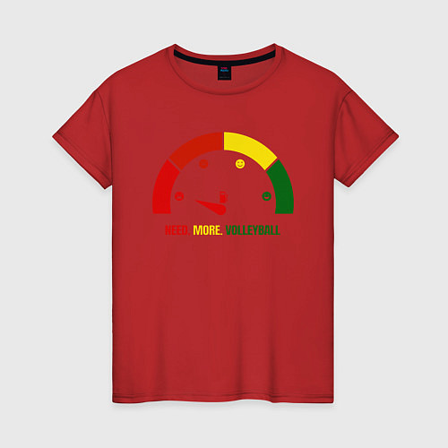 Женская футболка Больше Волейбола / Красный – фото 1