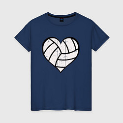 Женская футболка Сердце Волейбола