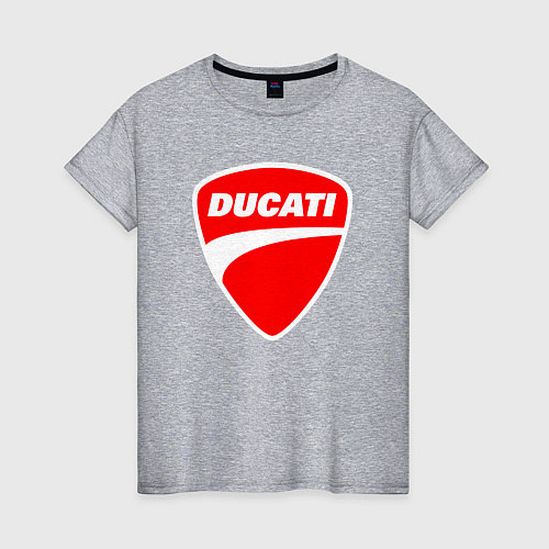 Женская футболка DUCATI ДУКАТИ ЭМБЛЕМА / Меланж – фото 1