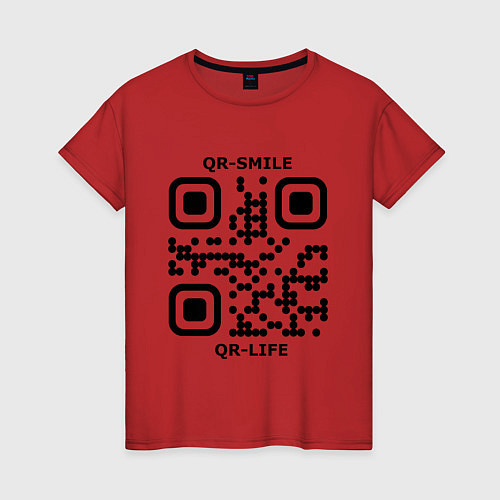 Женская футболка QR-SMILE / Красный – фото 1