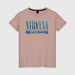 Футболка хлопковая женская Nirvana Нирвана Рок Rock, цвет: пыльно-розовый
