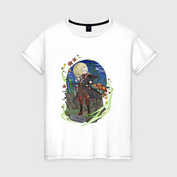 Женская футболка Кадзуха и луна