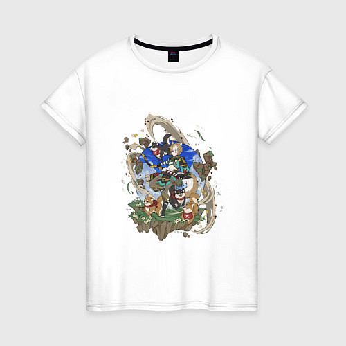 Женская футболка Горо и сиба-ину / Белый – фото 1