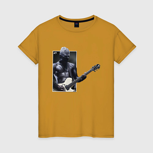 Женская футболка Уэс / Горчичный – фото 1