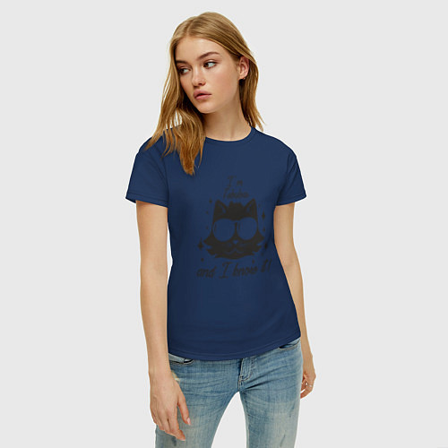 Женская футболка Я потрясающий / Тёмно-синий – фото 3