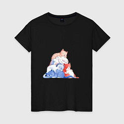 Женская футболка Стая котиков