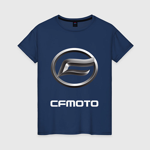 Женская футболка CFmoto СФ мото ЛОГОТИП / Тёмно-синий – фото 1