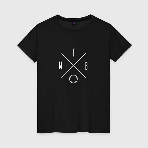 Женская футболка МТБ MTB Маунтинбайк / Черный – фото 1