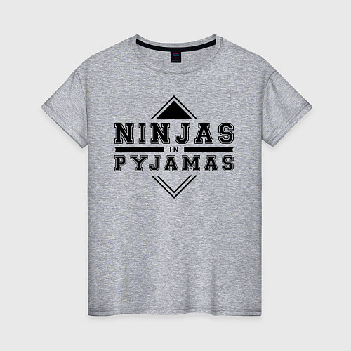 Женская футболка Ninjas In Pyjamas / Меланж – фото 1