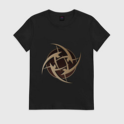 Футболка хлопковая женская Ninjas In Pyjamas: Symbol, цвет: черный