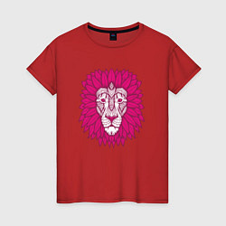 Футболка хлопковая женская Pink Lion, цвет: красный