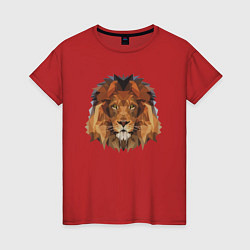 Футболка хлопковая женская Father Lion, цвет: красный