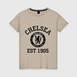 Футболка хлопковая женская Chelsea 1905, цвет: миндальный