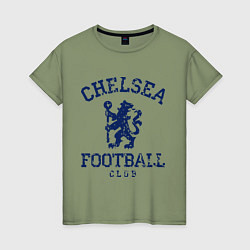 Футболка хлопковая женская Chelsea FC: Lion, цвет: авокадо