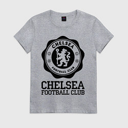Футболка хлопковая женская Chelsea FC: Emblem, цвет: меланж