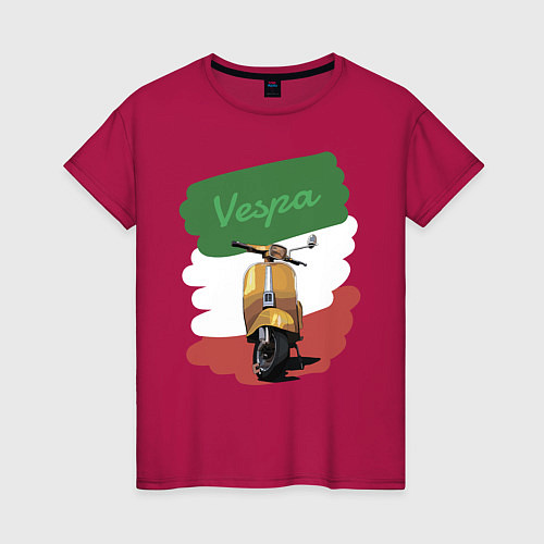 Женская футболка Vespa / Маджента – фото 1