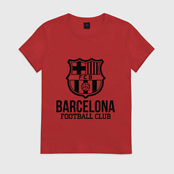Футболка хлопковая женская Barcelona FC, цвет: красный