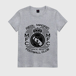 Футболка хлопковая женская Real Madrid MFC, цвет: меланж