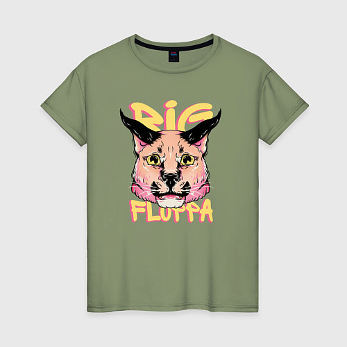 Женская футболка Big Cat Floppa / Авокадо – фото 1