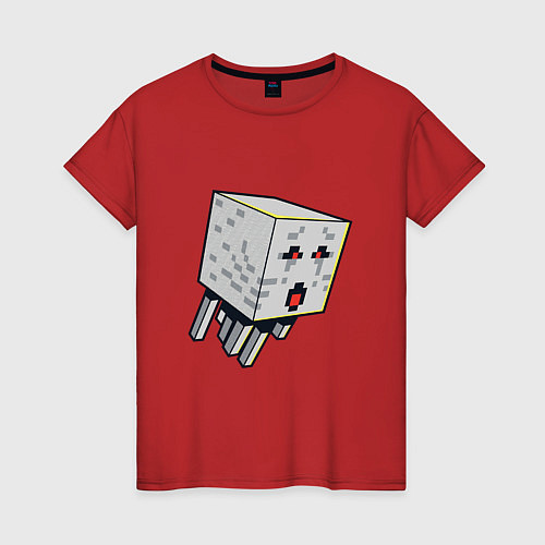 Женская футболка Майнкрафт Гаст Мaincraft Ghast / Красный – фото 1