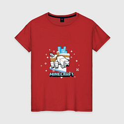 Женская футболка Майнкрафт Белые медведи
