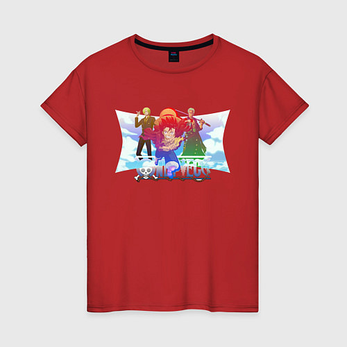 Женская футболка Мугивары One Piece / Красный – фото 1
