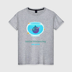 Женская футболка Дистанция с рыбкой