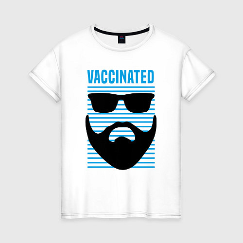 Женская футболка Vaccinated / Белый – фото 1