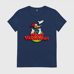 Женская футболка Дятел Вуди лого