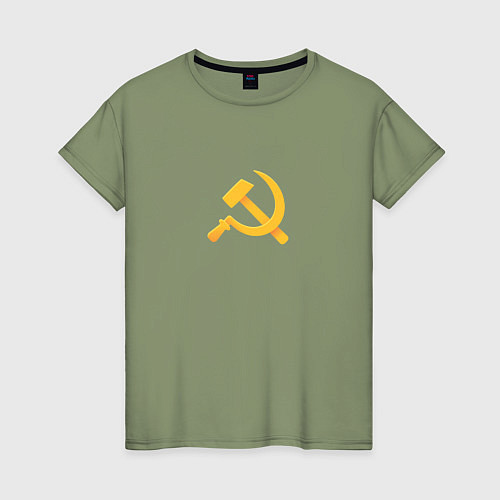 Женская футболка СССР - Серп и Молот / Авокадо – фото 1