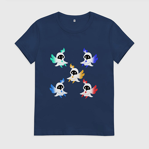 Женская футболка ЭЛЕМЕНТЫ ГЕНШИН / Тёмно-синий – фото 1