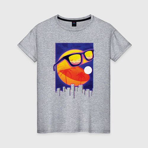 Женская футболка Sun Eat Moon / Меланж – фото 1