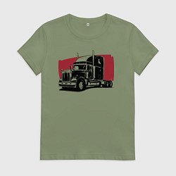 Женская футболка Truck red