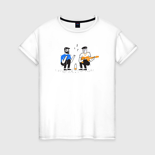 Женская футболка Блюз музыканты / Белый – фото 1