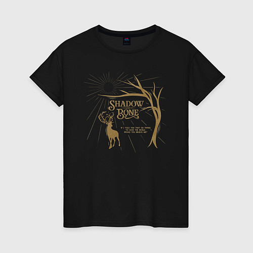 Женская футболка Тень и кость / Черный – фото 1