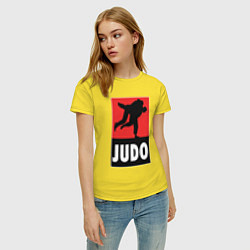 Футболка хлопковая женская Judo, цвет: желтый — фото 2