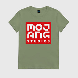 Футболка хлопковая женская Mojang Studios, цвет: авокадо
