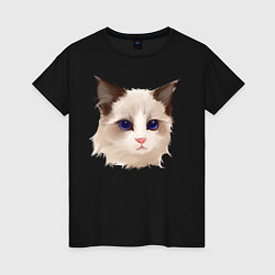 Женская футболка Хмурый кот
