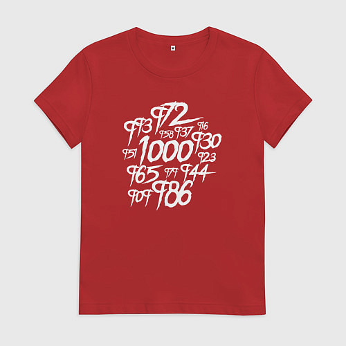 Женская футболка 1000-7 Ghoul / Красный – фото 1