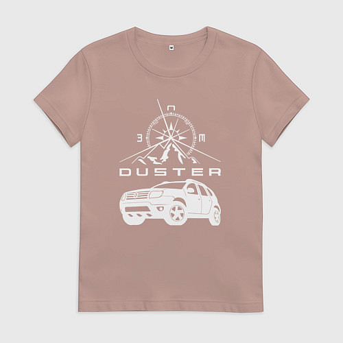 Женская футболка Renault Duster / Пыльно-розовый – фото 1