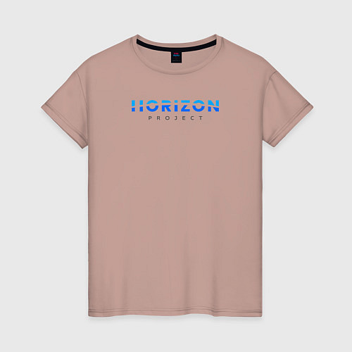 Женская футболка Проект Горизонт / Пыльно-розовый – фото 1