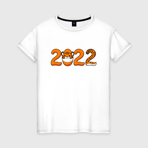 Женская футболка Год Тигра - 2022 / Белый – фото 1