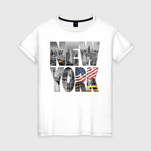 Женская футболка New York / Белый – фото 1