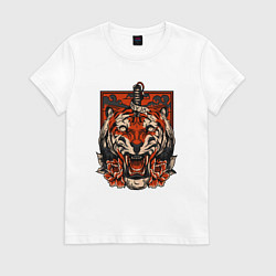 Футболка хлопковая женская Red Tiger, цвет: белый