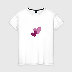 Женская футболка Сердечки