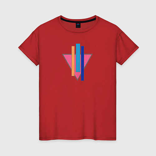 Женская футболка Геометрические фигуры / Красный – фото 1